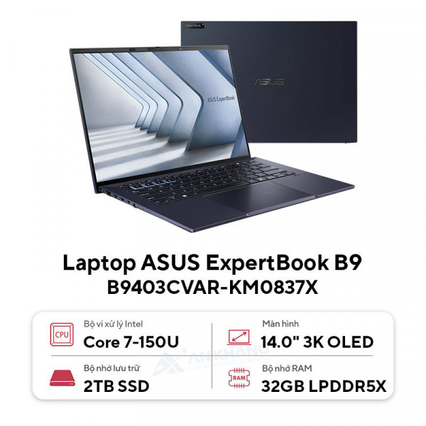 Laptop ASUS ExpertBook B9 OLED B9403CVAR (Core 7 150U/32GB/2TB/14inch)